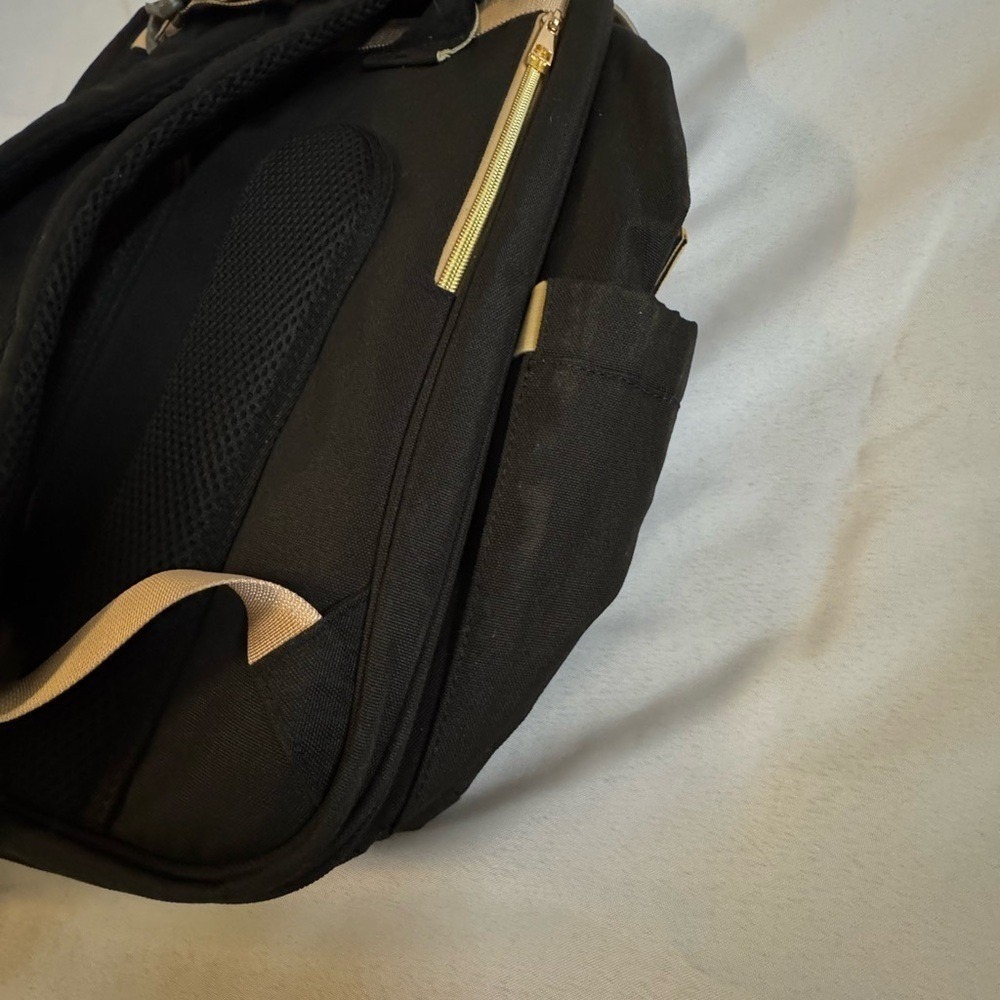 Wowtina Black Backpack with Gold Zippers - Picture 5 of 7